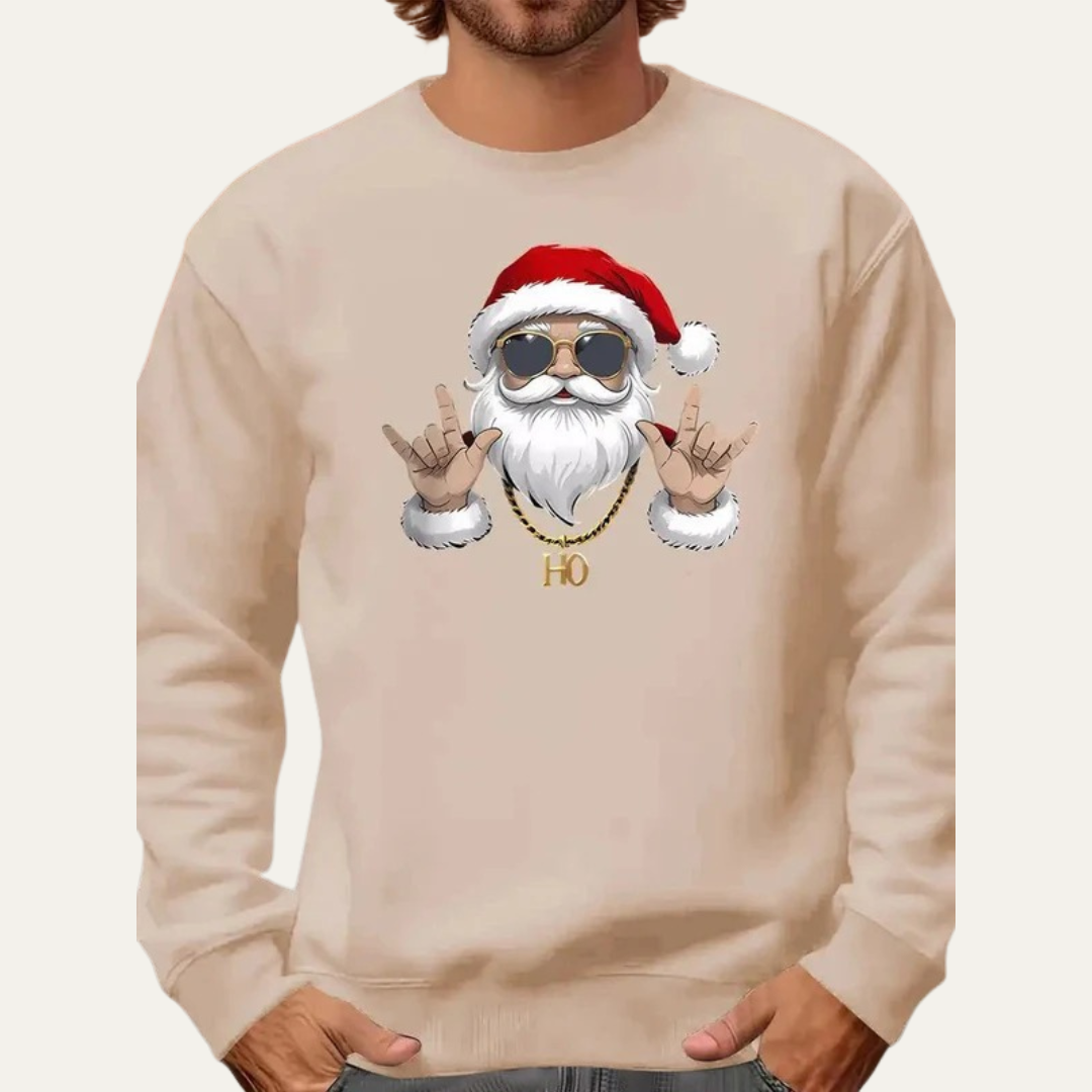 VogeLuxe | Sweat-shirt de Noël Rock On Santa pour homme 8