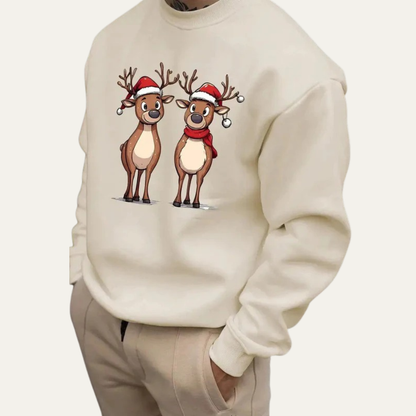 Sweat à capuche Hiver pour Homme avec Imprimé Rennes - PanierRoyale