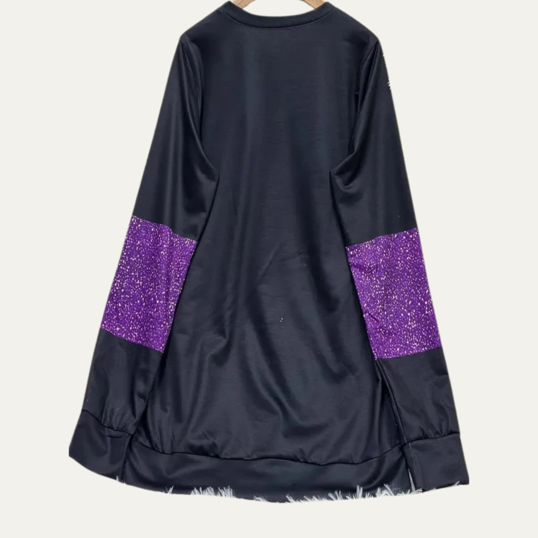 VogeLuxe | Sweat-shirt de Noël pour femme avec motif arbre étoilé 3