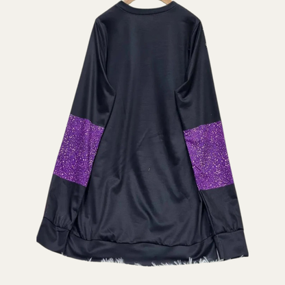 VogeLuxe | Sweat-shirt de Noël pour femme avec motif arbre étoilé 3