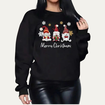 VogeLuxe | Sweat-shirt graphique pour femme avec motif gnome de Noël 2