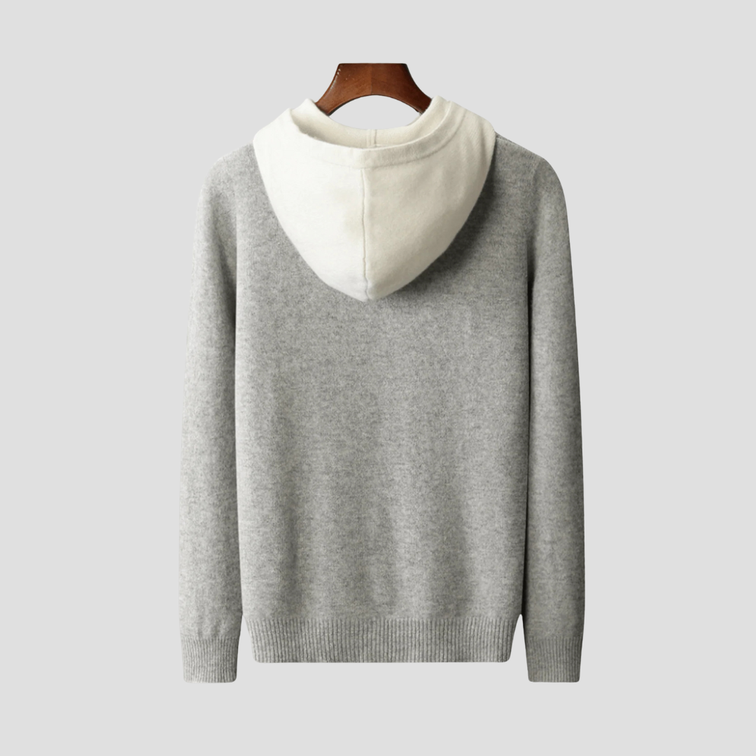 VogeLuxe | Sweat à capuche en maille pour femme avec détails de boutons 1