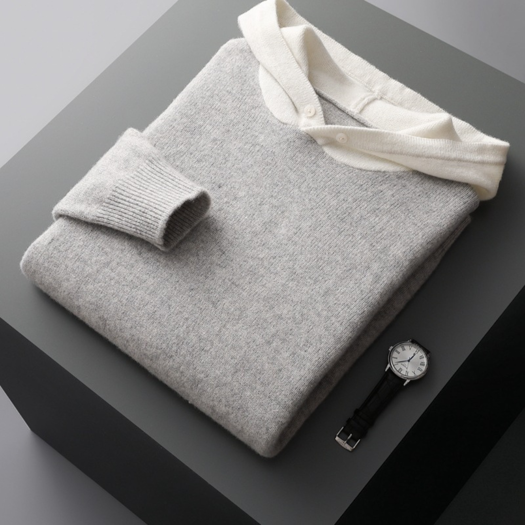 VogeLuxe | Sweat à capuche en maille pour femme avec détails de boutons 2