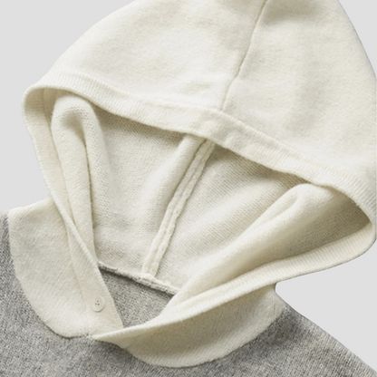 VogeLuxe | Sweat à capuche en maille pour femme avec détails de boutons 3