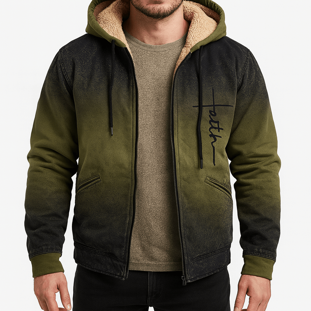 VogeLuxe | Sweat à capuche imprimé zippé pour homme 1