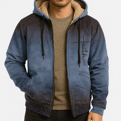 VogeLuxe | Sweat à capuche imprimé zippé pour homme 2