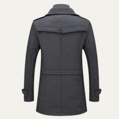 VogeLuxe | Trench-coat classique à col convertible pour homme 5