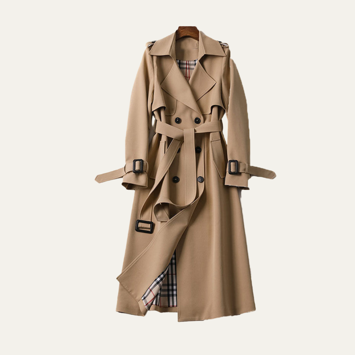 VogeLuxe | Trench-coat classique ceinturé pour femme 0