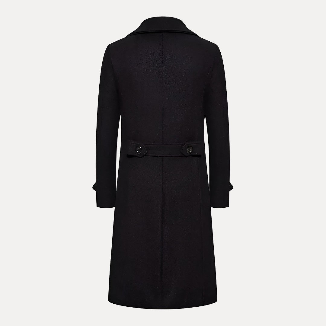 VogeLuxe | Trench-coat classique croisé en laine pour homme 3