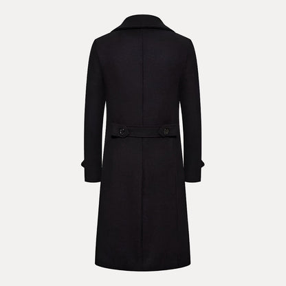 VogeLuxe | Trench-coat classique croisé en laine pour homme 3