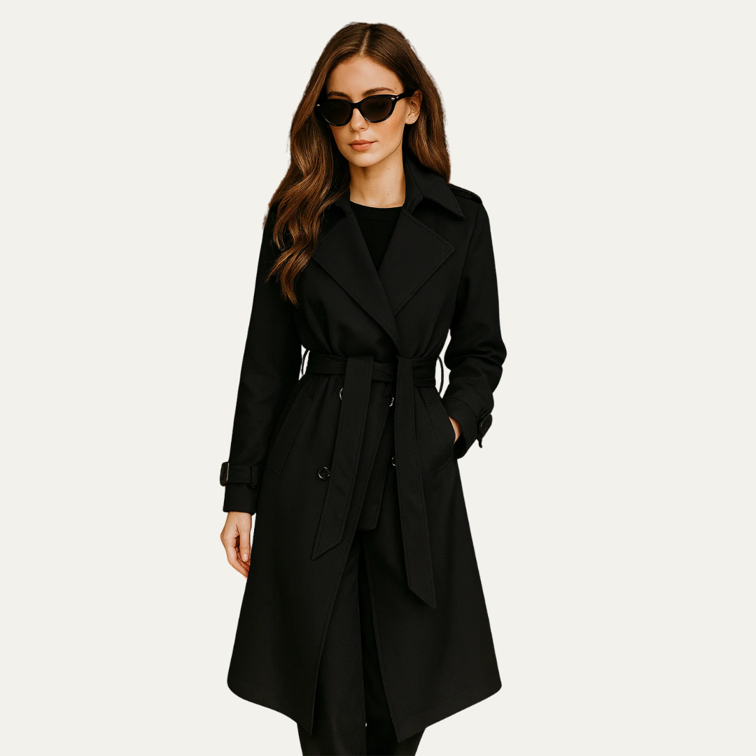 VogeLuxe | Trench-coat classique croisé pour femme 5