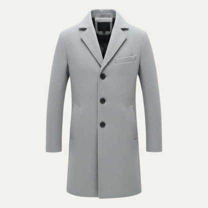 VogeLuxe | Trench-coat classique d'hiver à simple boutonnage pour homme 6