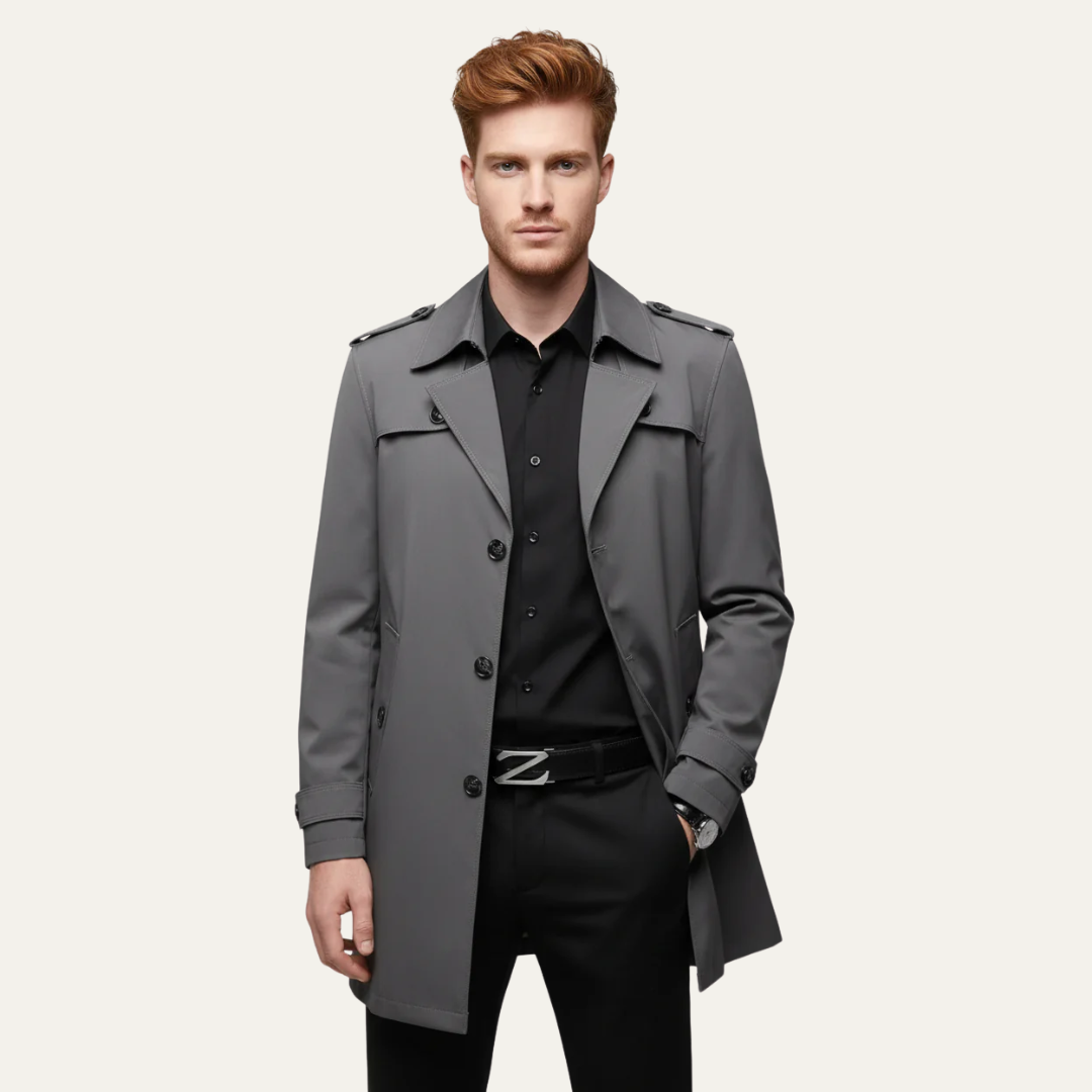Trench Court Homme Élégant et Imperméable - PanierRoyale