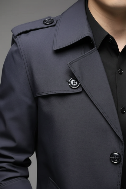 VogeLuxe | Trench-coat court classique pour homme 3