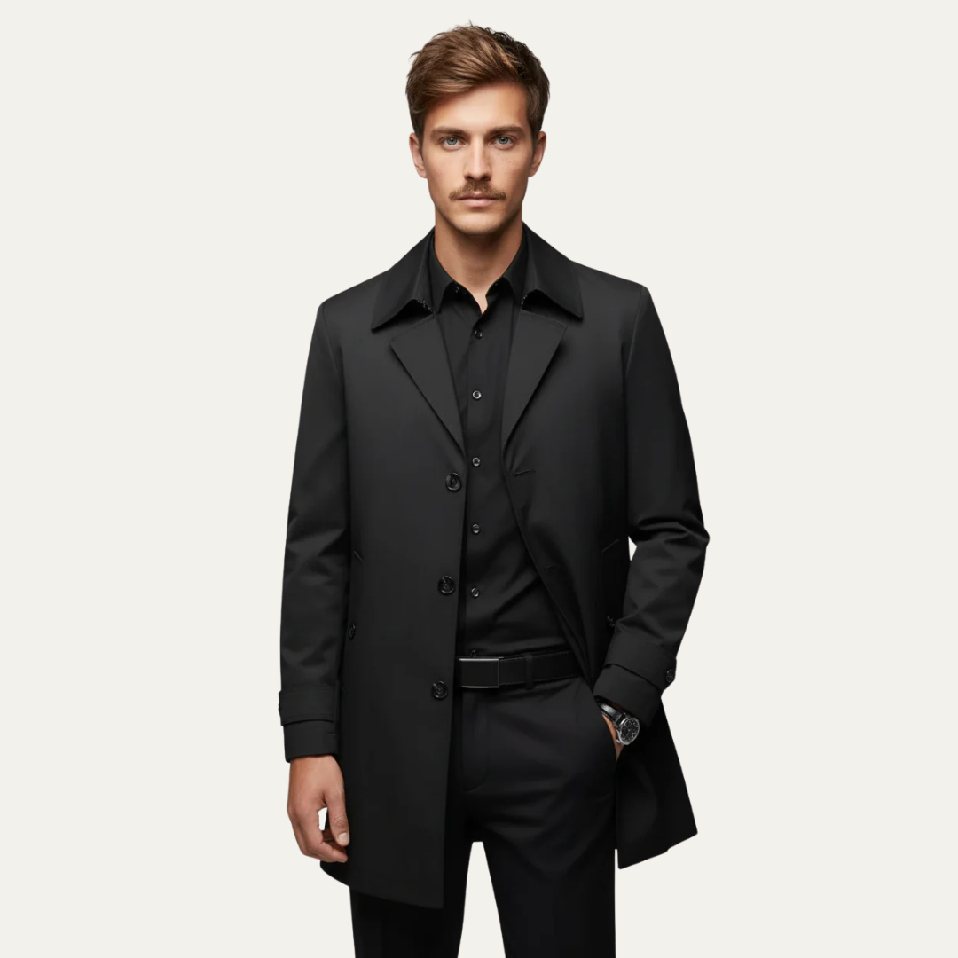 VogeLuxe | Trench-coat court classique pour homme 6