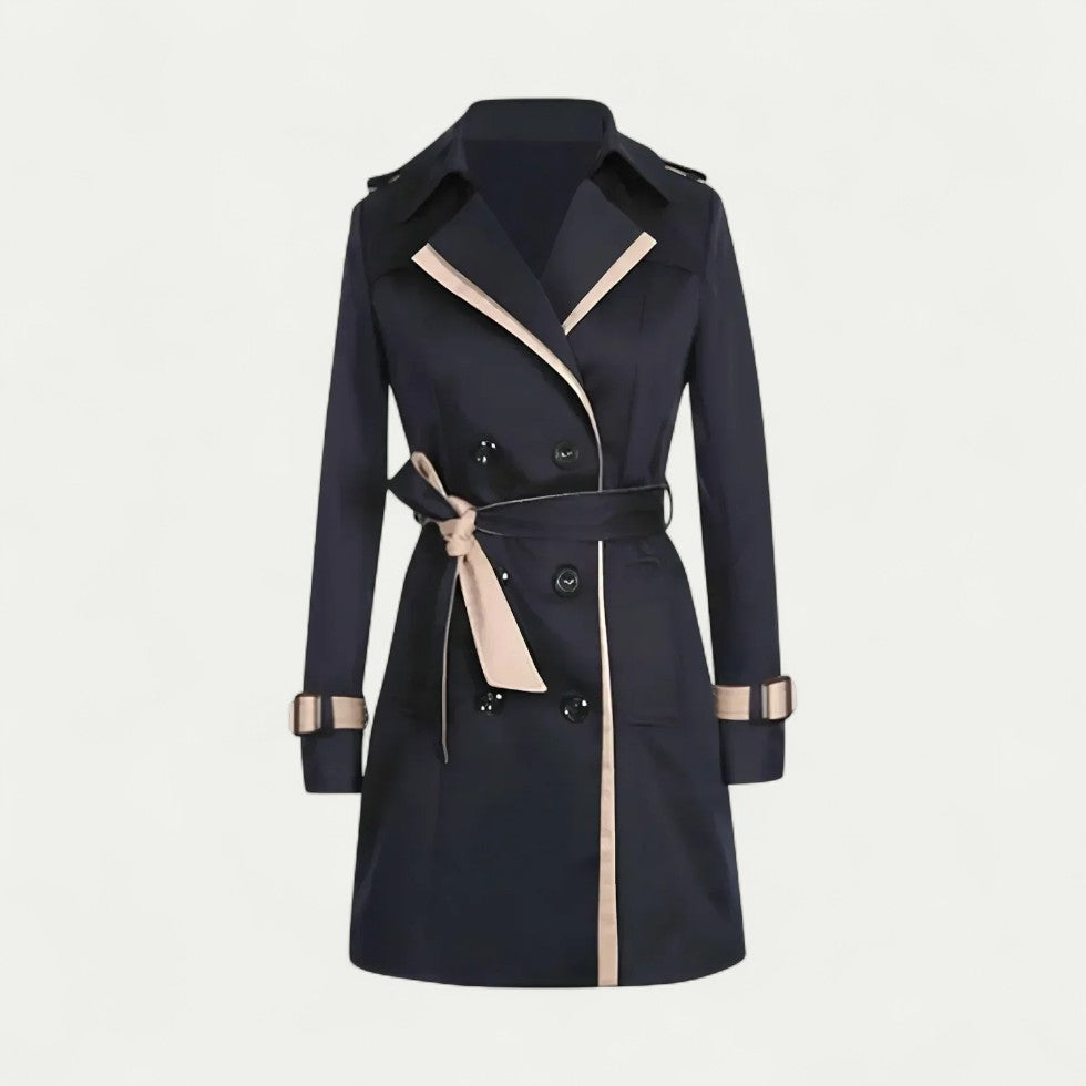 VogeLuxe | Trench-coat croisé ceinturé pour femme 0