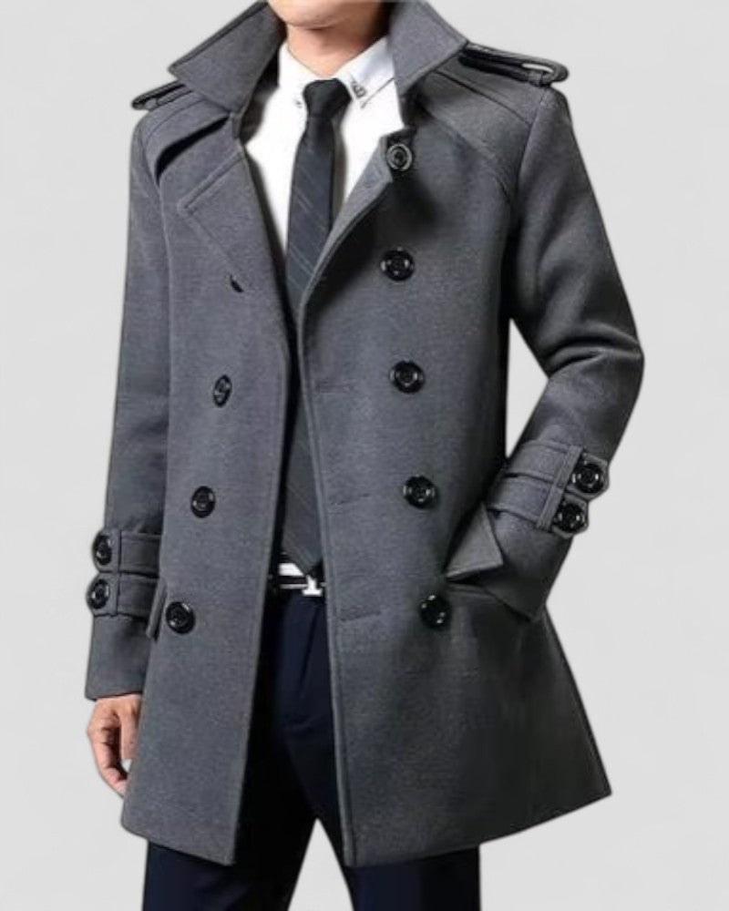 VogeLuxe | Trench-coat croisé sur mesure pour homme 1