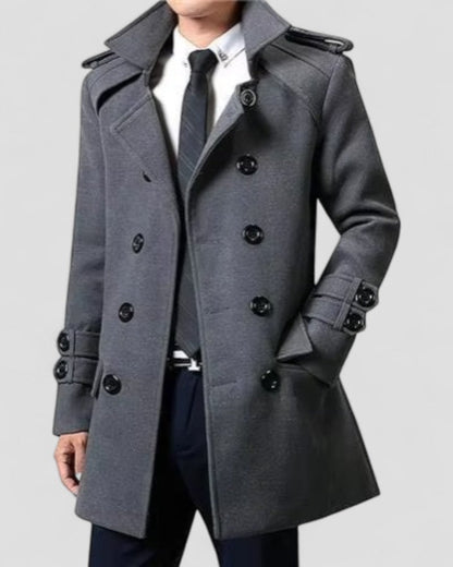 VogeLuxe | Trench-coat croisé sur mesure pour homme 1