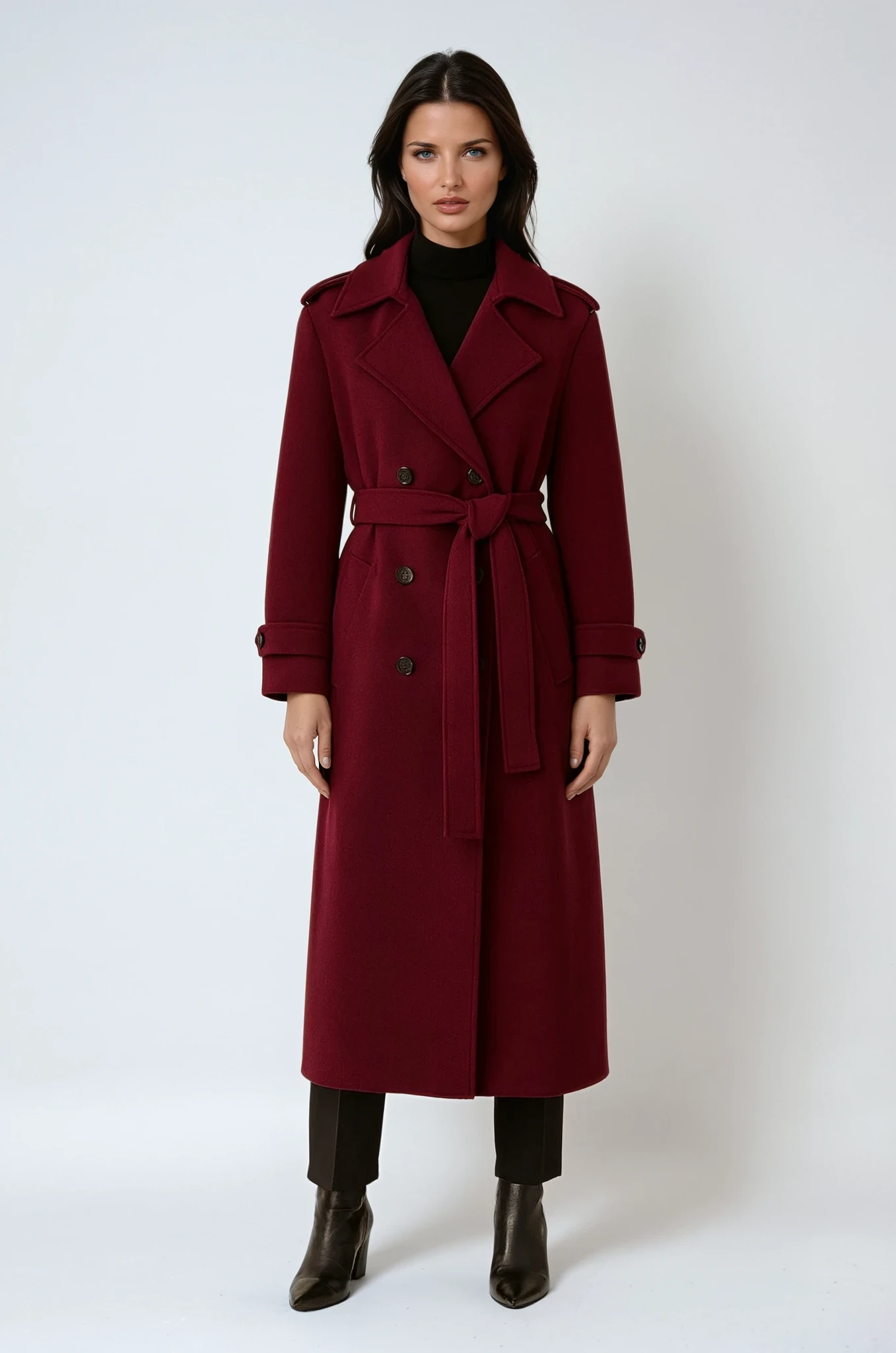 VogeLuxe | Trench-coat maxi croisé pour femme 0