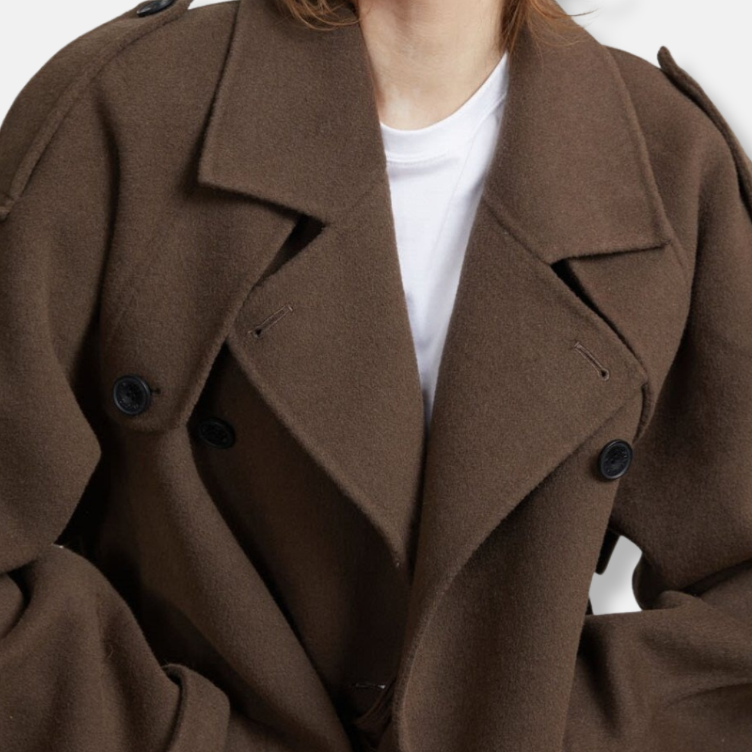 VogeLuxe | Trench-coat maxi décontracté pour femme 2