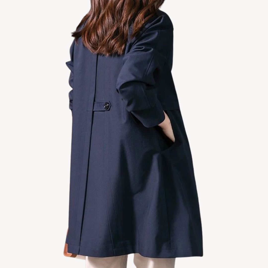 VogeLuxe | Trench-coat mi-long élégant pour femme 3