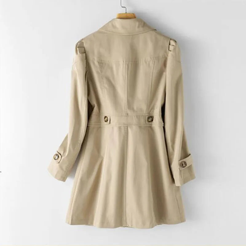 VogeLuxe | Trench-coat mi-long élégant pour femme 4