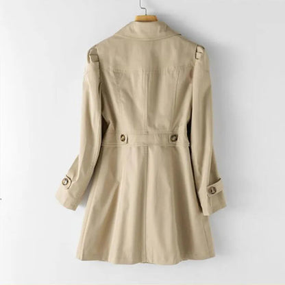 VogeLuxe | Trench-coat mi-long élégant pour femme 4
