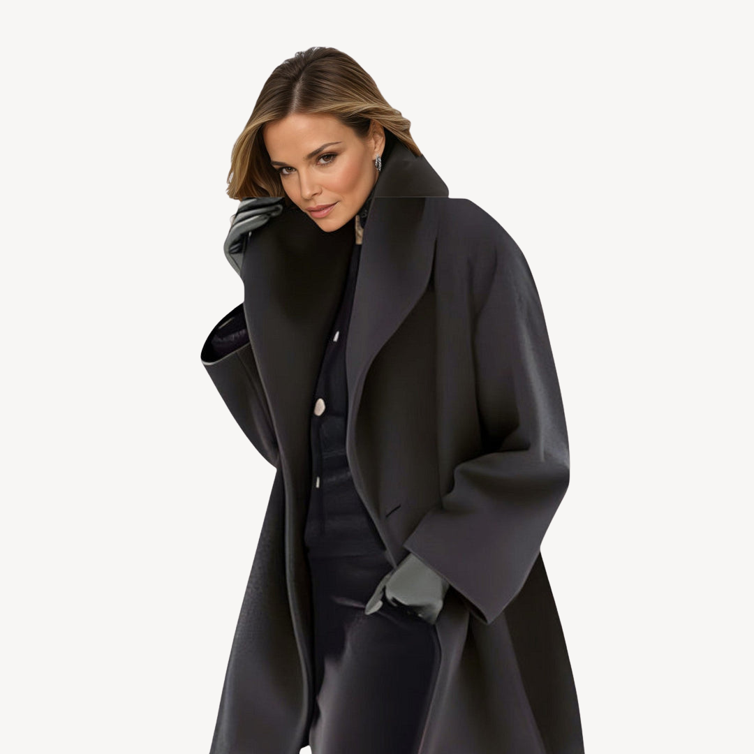 Manteau femme tailleur noir élégant - PanierRoyale
