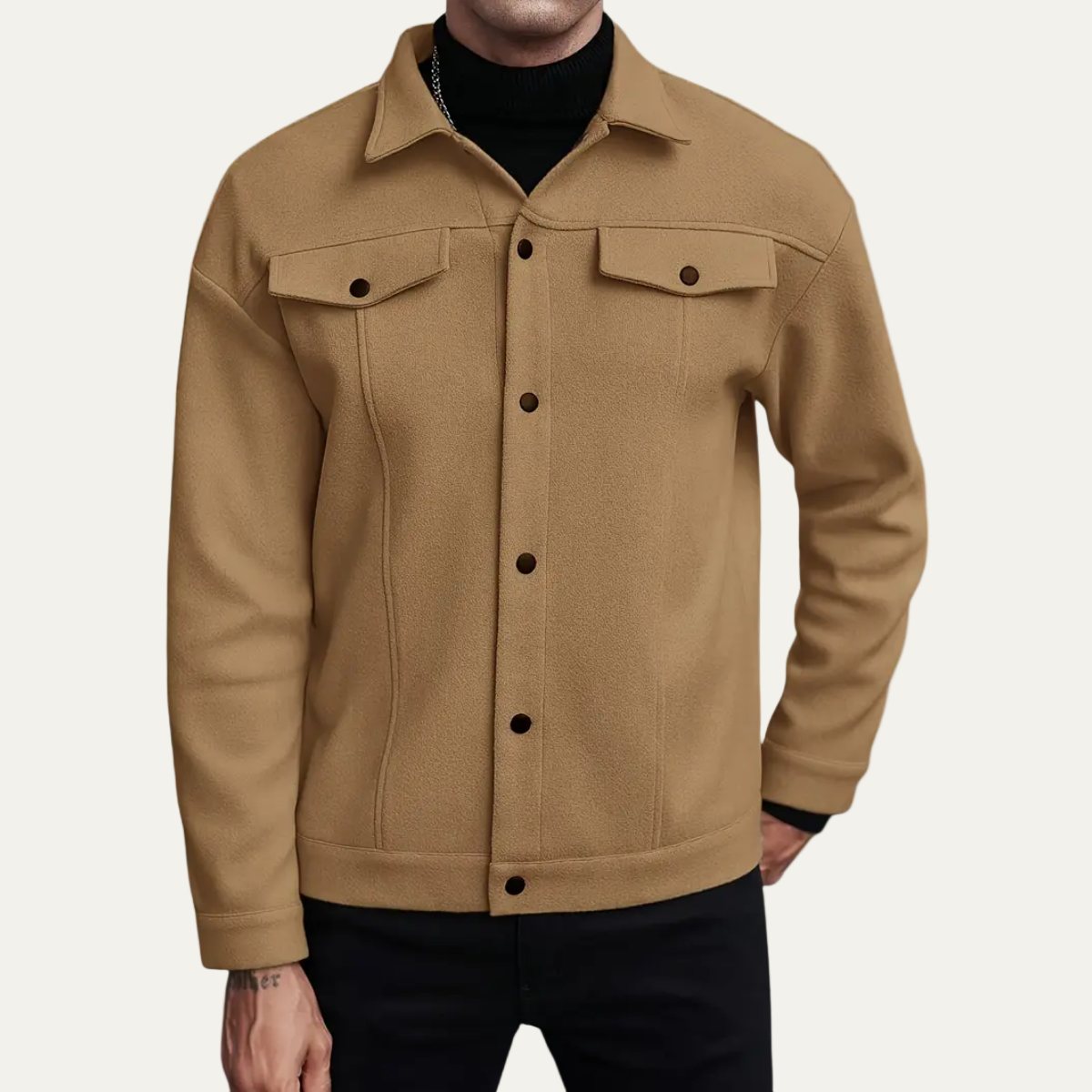 Veste en laine mélangeée pour homme élégant