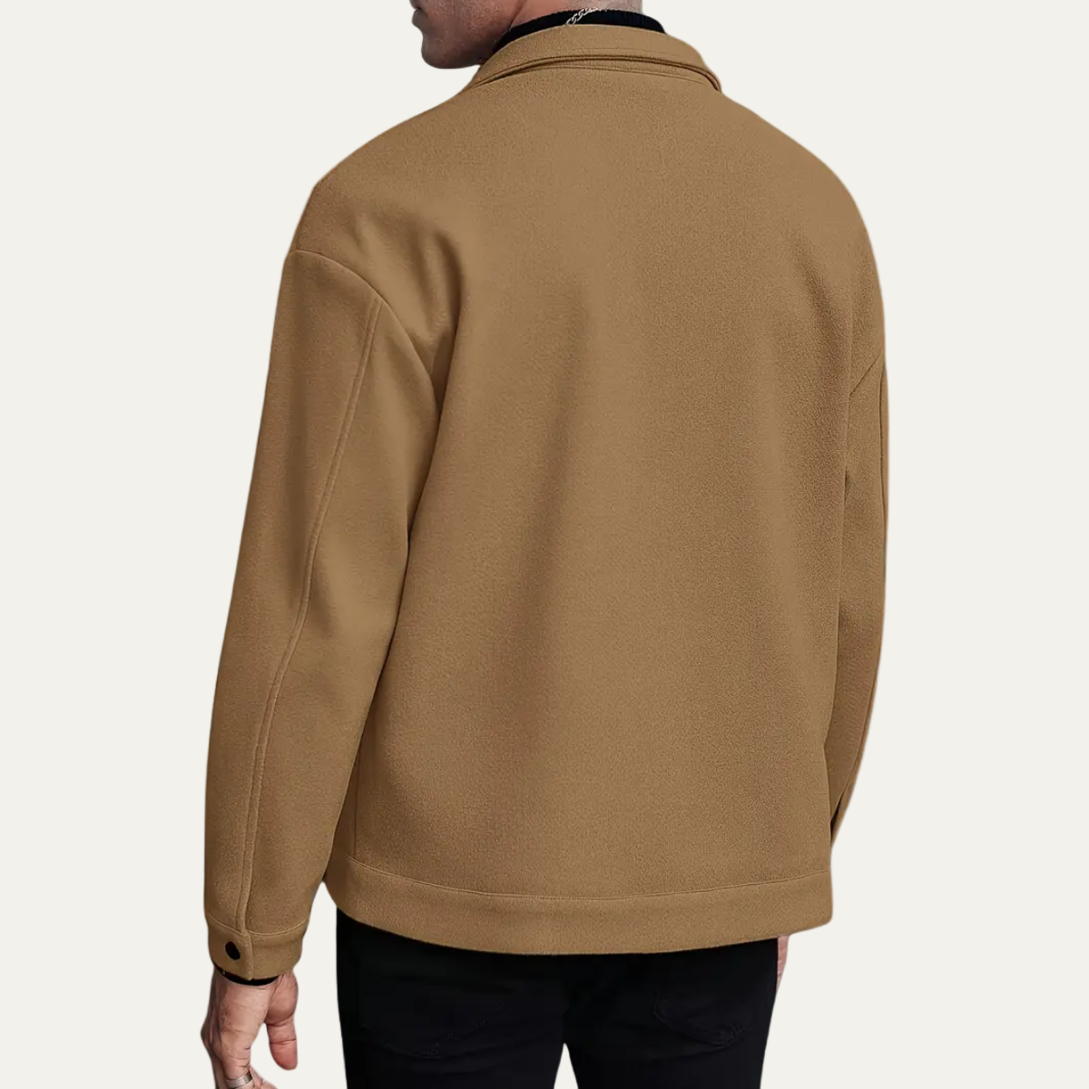 VogeLuxe | Veste-chemise classique pour homme en laine mélangée 2