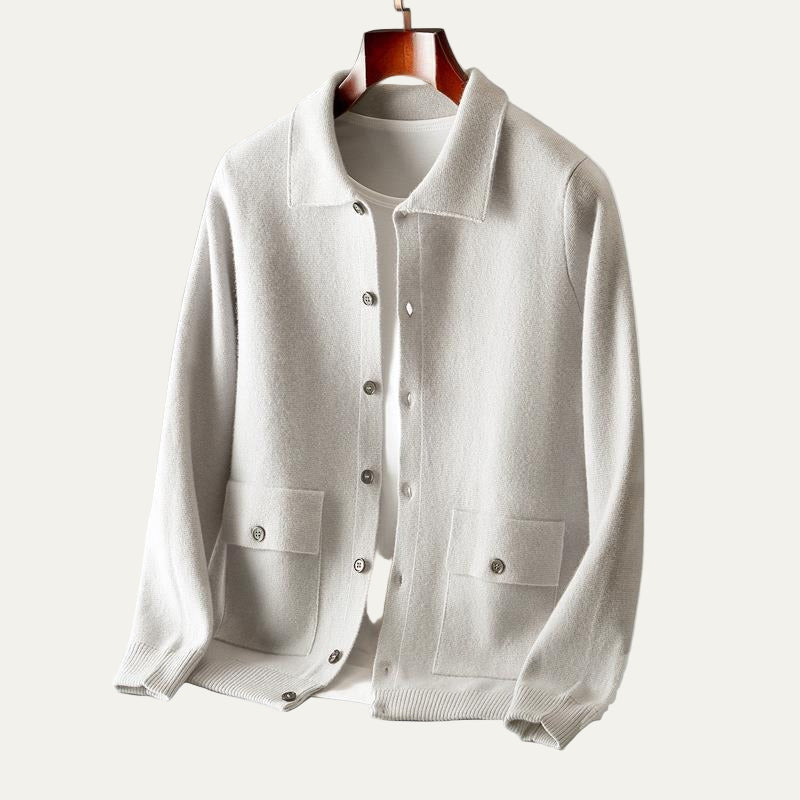 VogeLuxe | Veste-chemise décontractée en maille pour homme 1