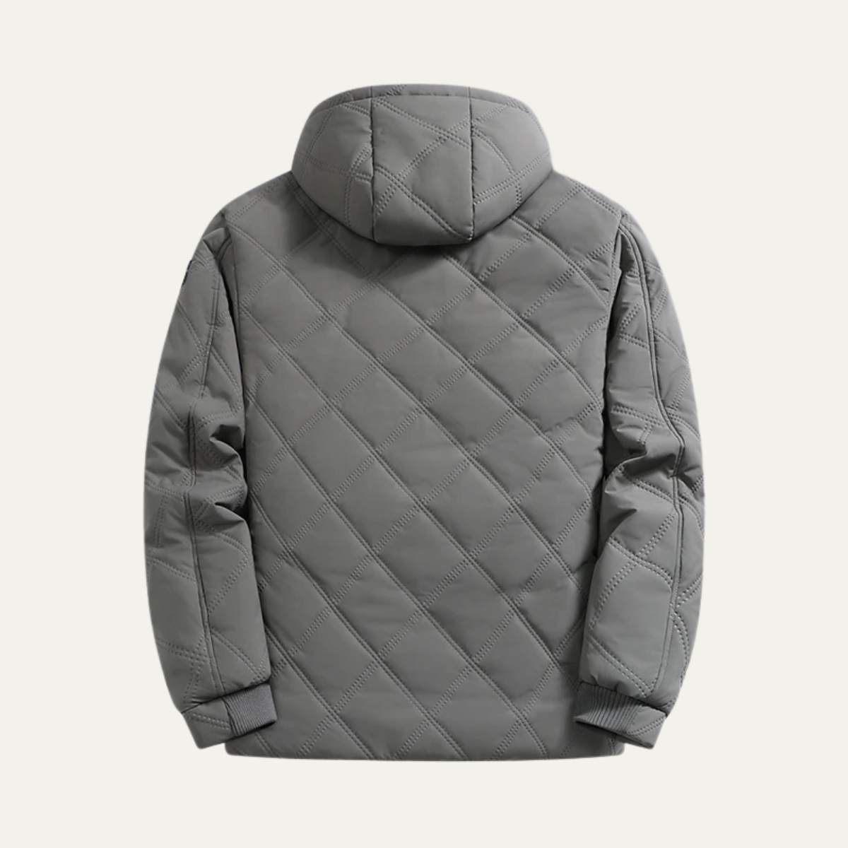 VogeLuxe | Veste à capuche matelassée en peluche pour homme 2