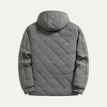 VogeLuxe | Veste à capuche matelassée en peluche pour homme 2