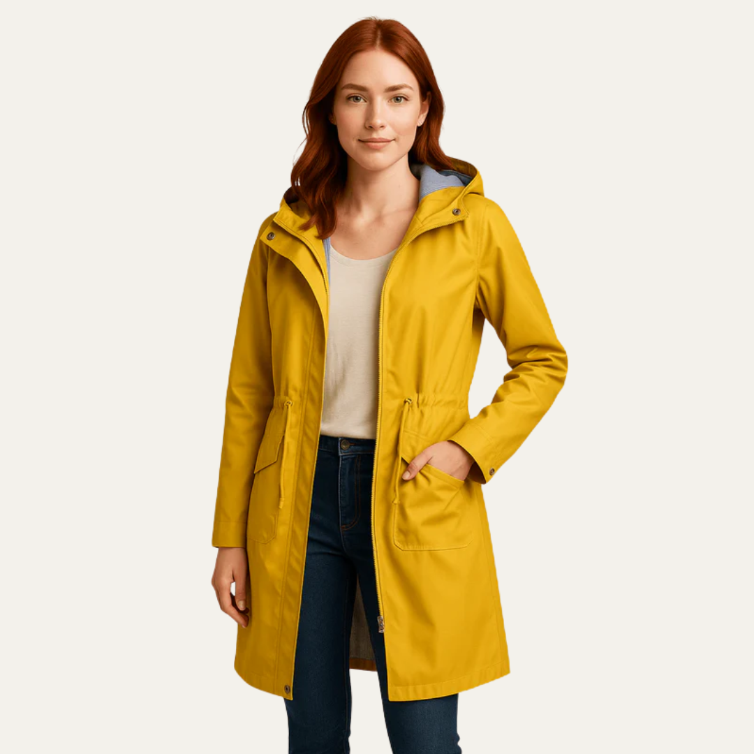 Veste parka femme à capuche ajustable et cordon de serrage