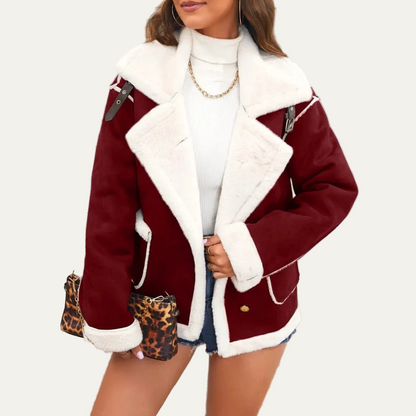 VogeLuxe | Veste aviateur courte pour femme 1