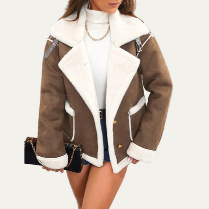 VogeLuxe | Veste aviateur courte pour femme 5