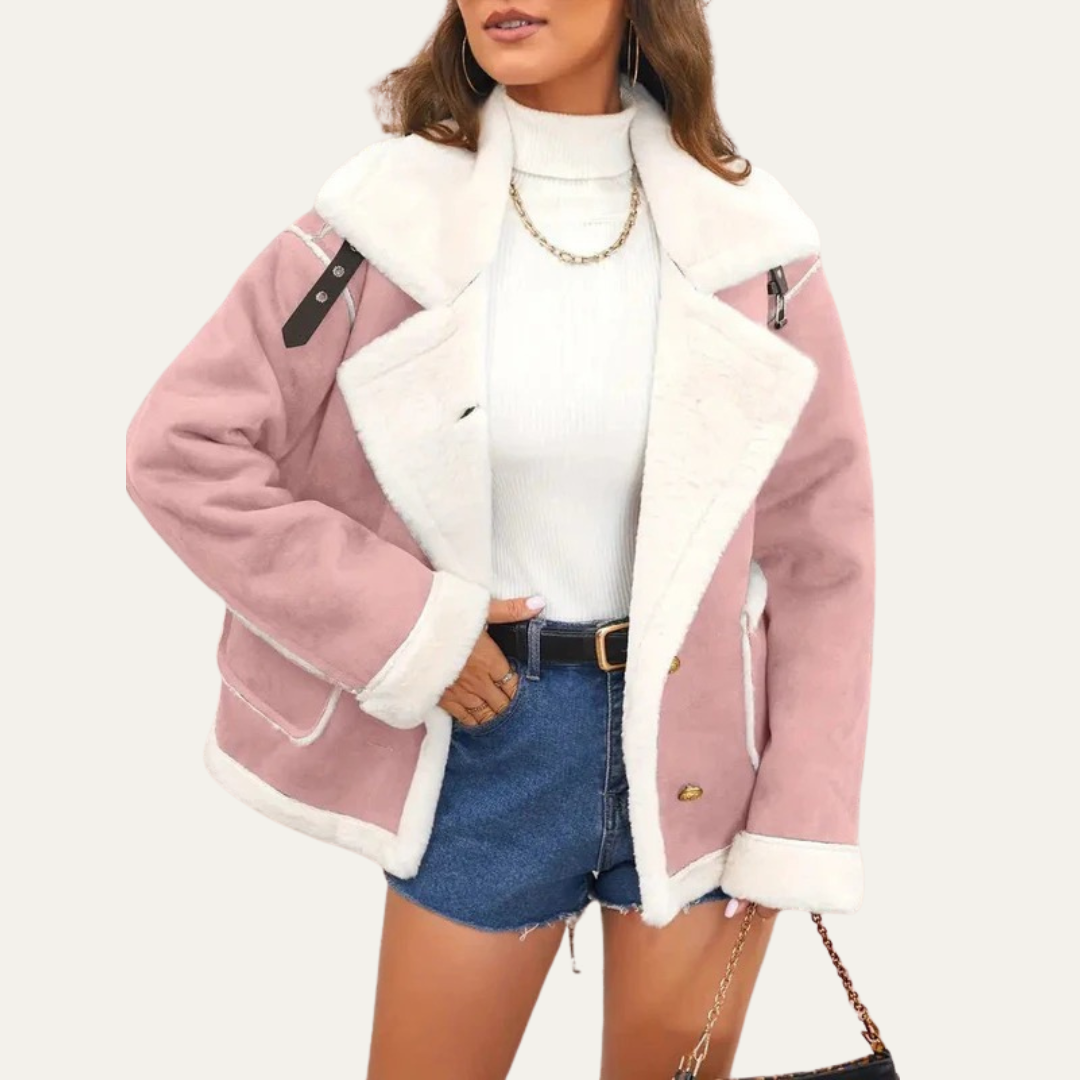 VogeLuxe | Veste aviateur courte pour femme 8