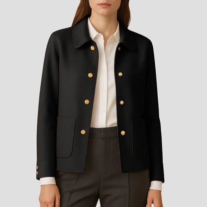 Veste blazer femme élégante à boutons dorés