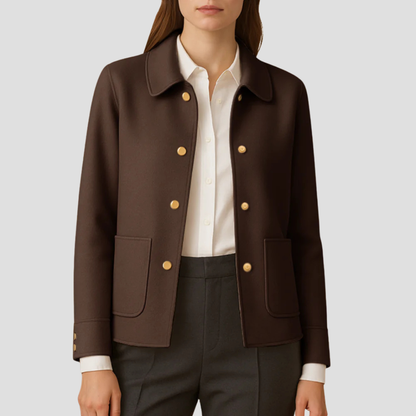 Veste blazer femme élégante à boutons dorés