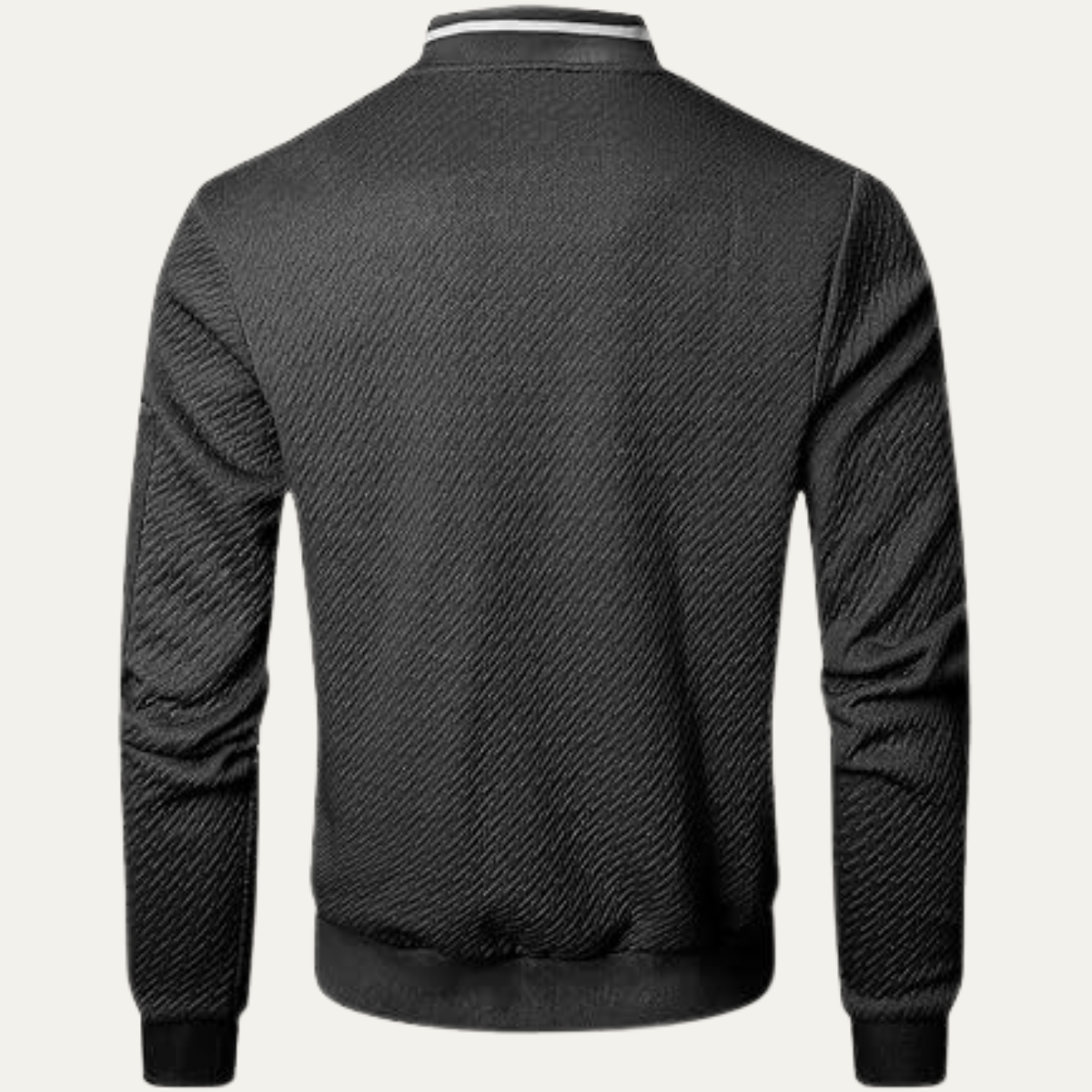 VogeLuxe | Veste bomber à col rayé pour homme 1