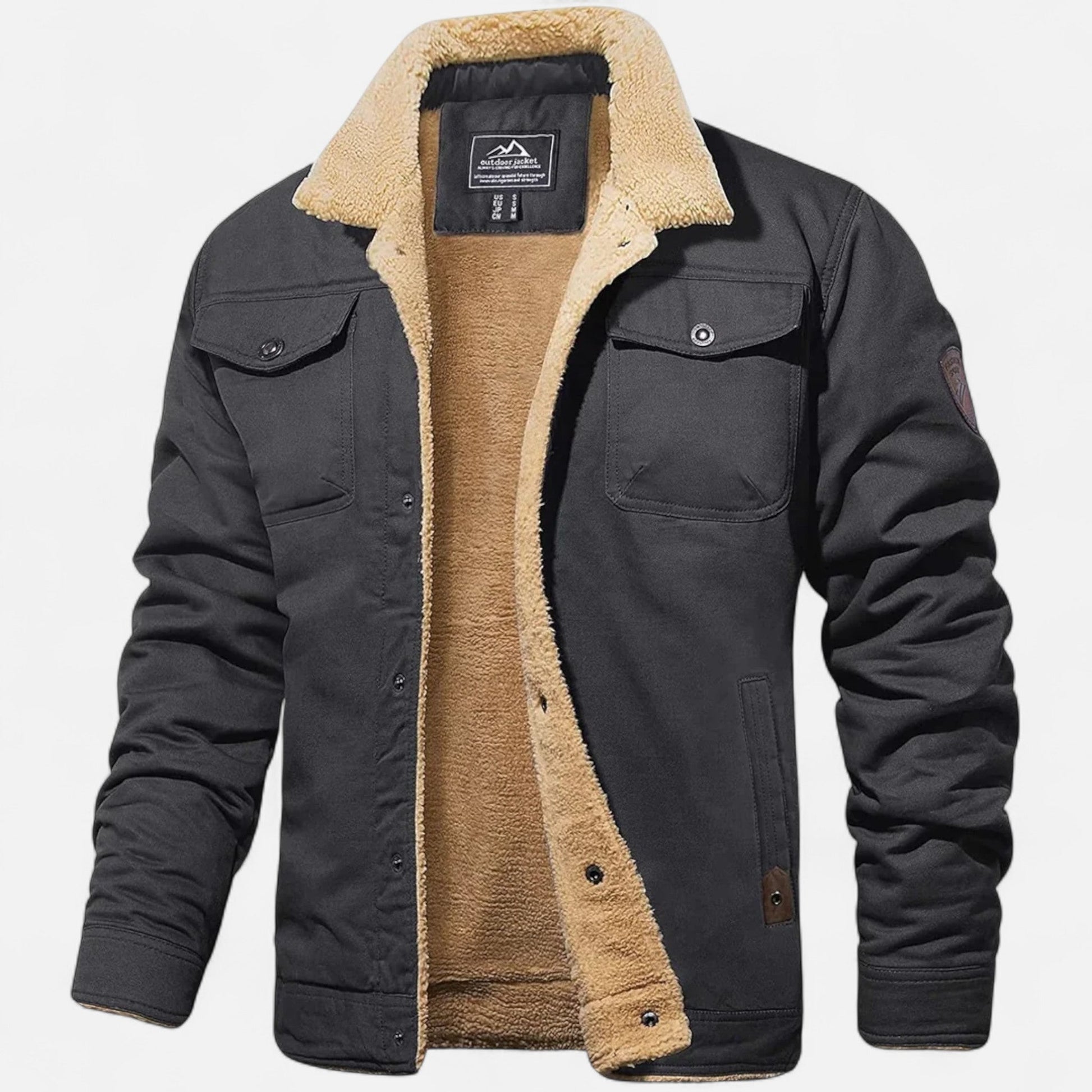 VogeLuxe | Veste bomber à col sherpa pour homme 4