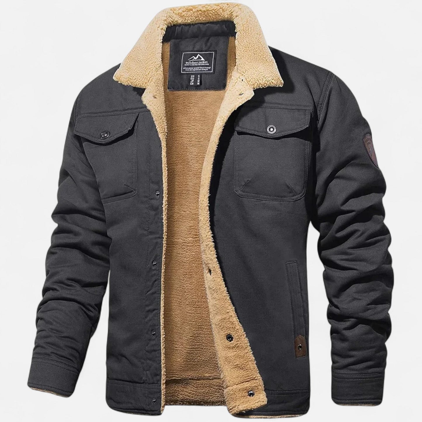 Veste bomber sherpa homme chaud et confortable