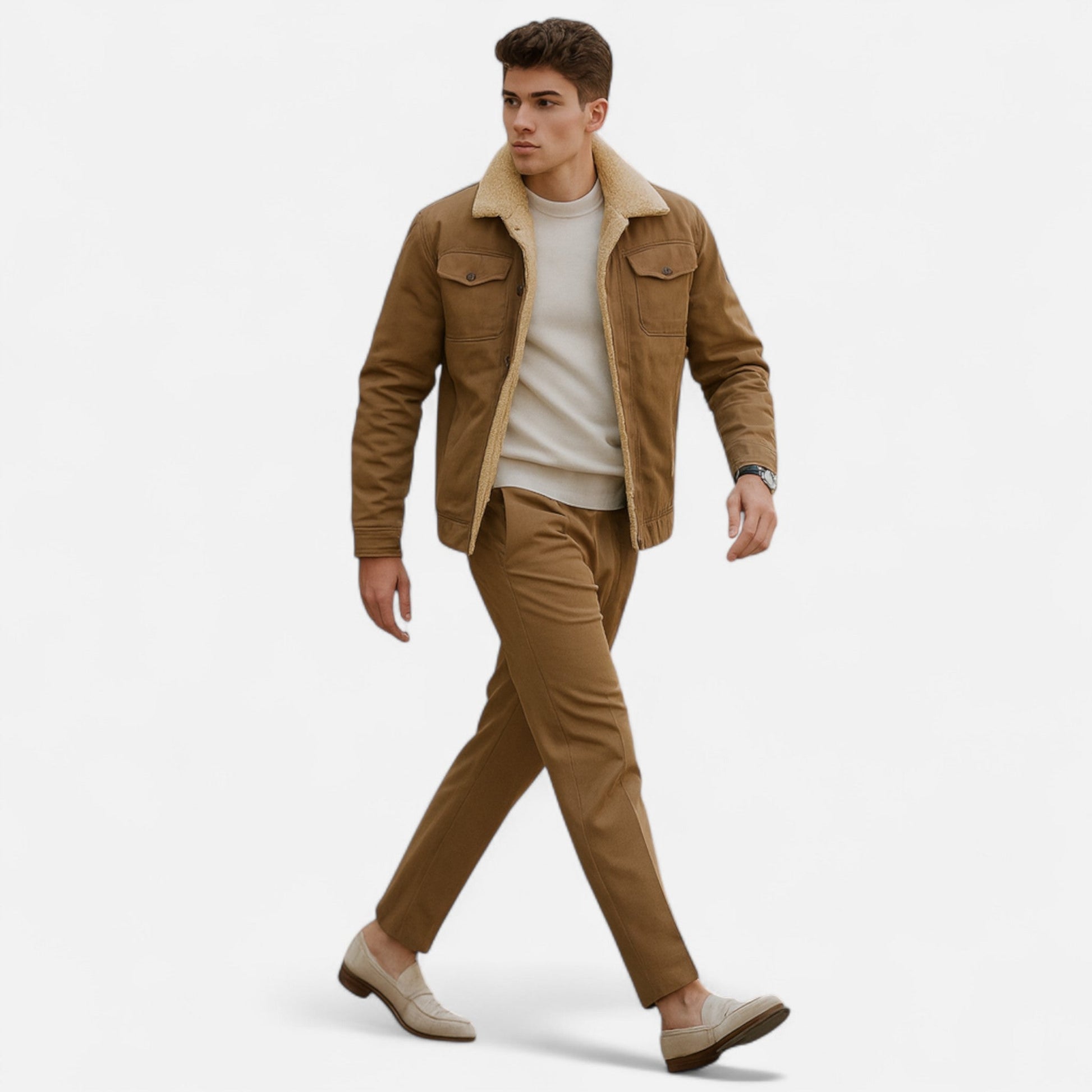 VogeLuxe | Veste bomber à col sherpa pour homme 7