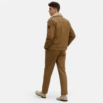VogeLuxe | Veste bomber à col sherpa pour homme 8