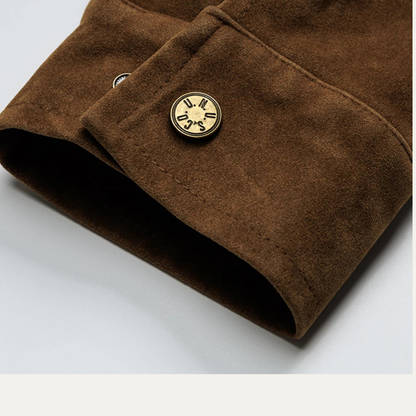 VogeLuxe | Veste bomber carrée en daim pour homme 3