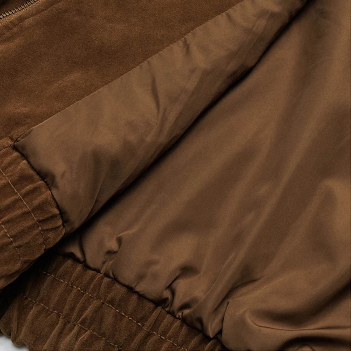 VogeLuxe | Veste bomber carrée en daim pour homme 4