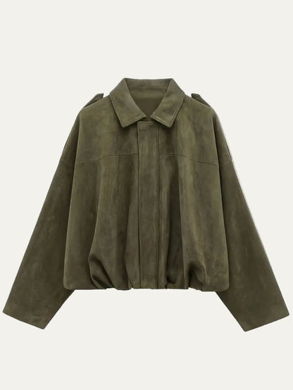 VogeLuxe | Veste bomber courte oversize pour femme 0