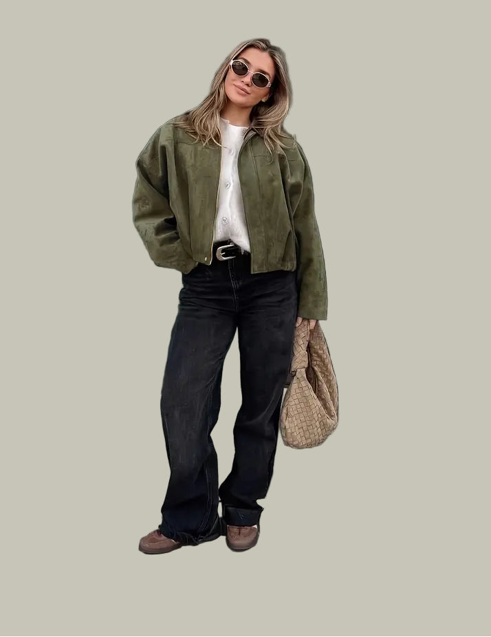 Veste bomber courte oversize - vue 4