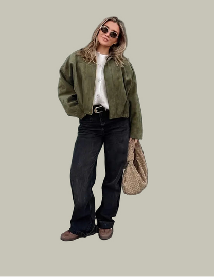 VogeLuxe | Veste bomber courte oversize pour femme 3