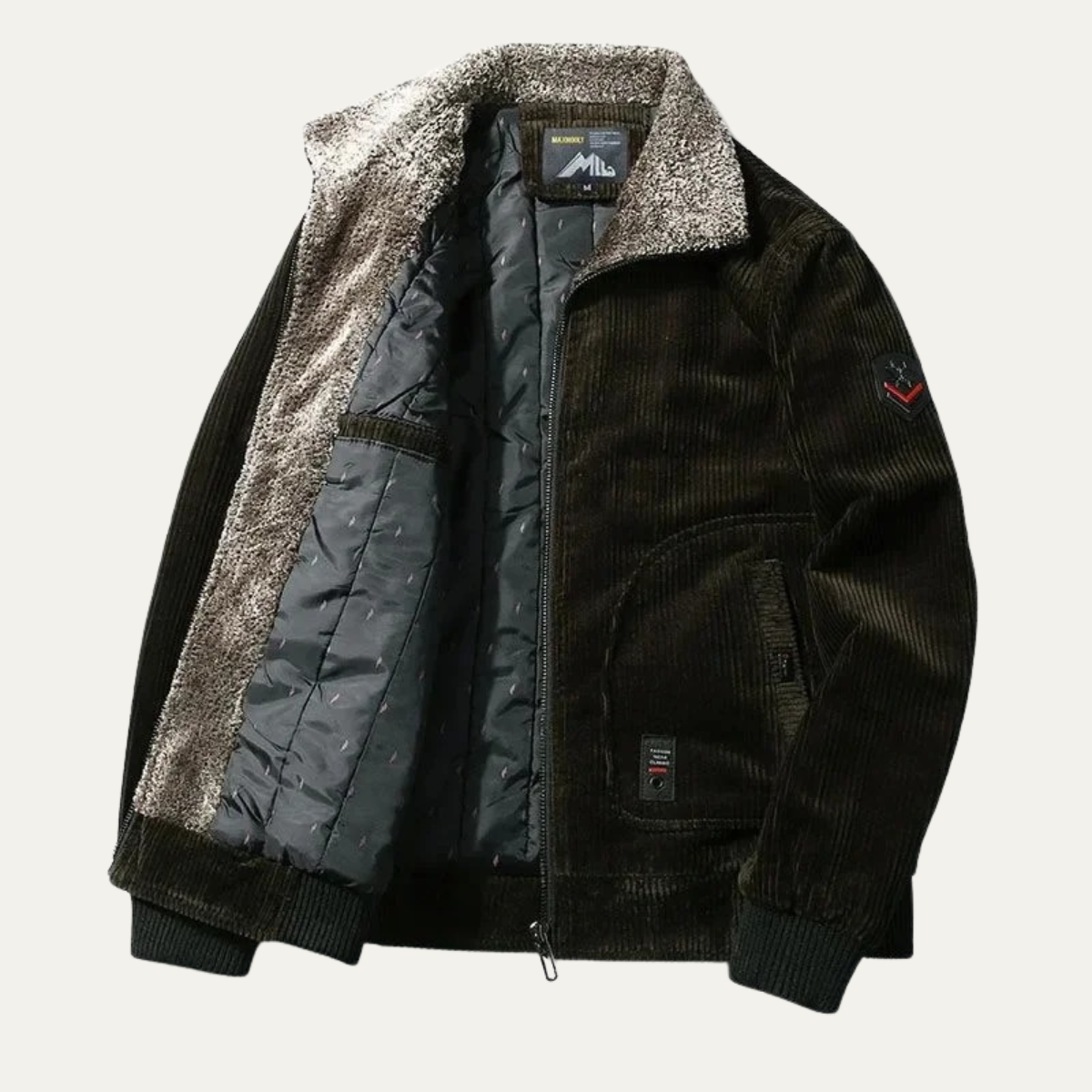 Veste bomber sherpa polaire pour homme chaud et confortable